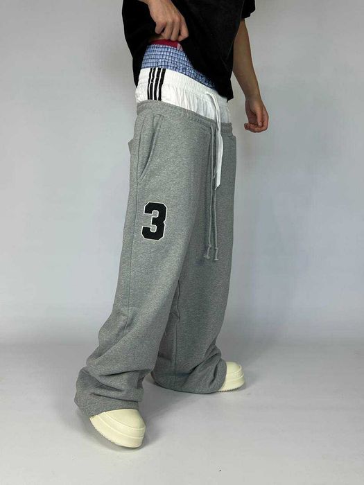 Штани Project GR 3 пояса спортивки sweatpants сірі штаны серые M L S