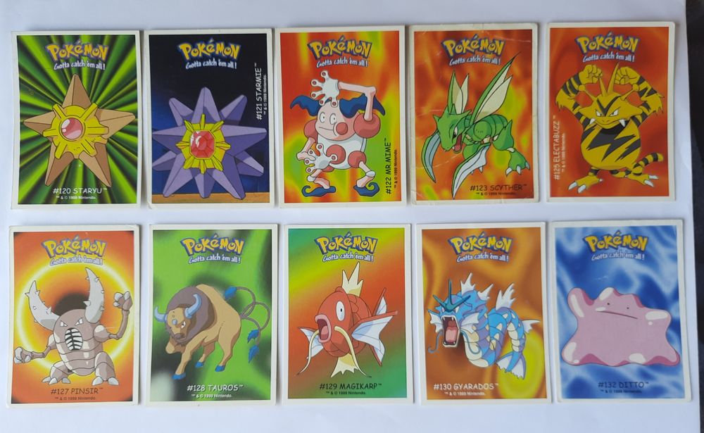 Cartas pokemon boomer de 1999 - venda à unidade