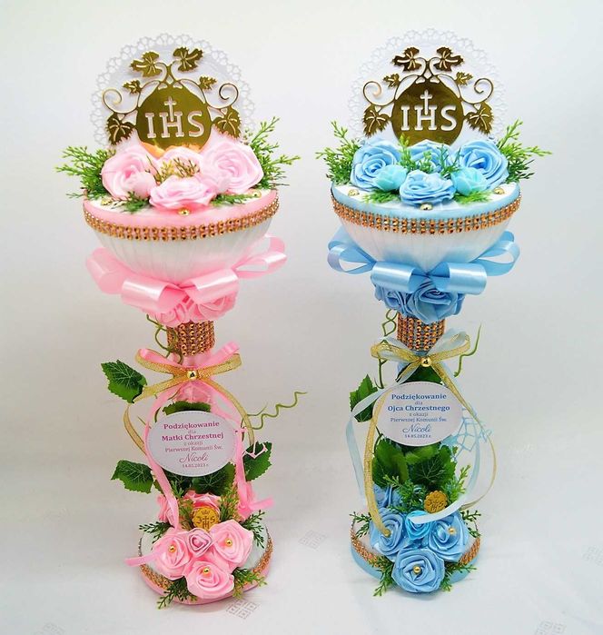 Pamiątki z okazji Pierwszej Komunii Św.  Podziękowanie dla Chrzestnych