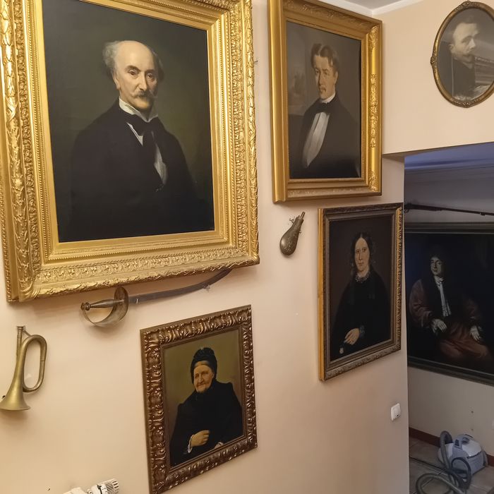 XIX w Bardzo Duży Portret Hrabiego Olej na Płótnie Śliczny !!!