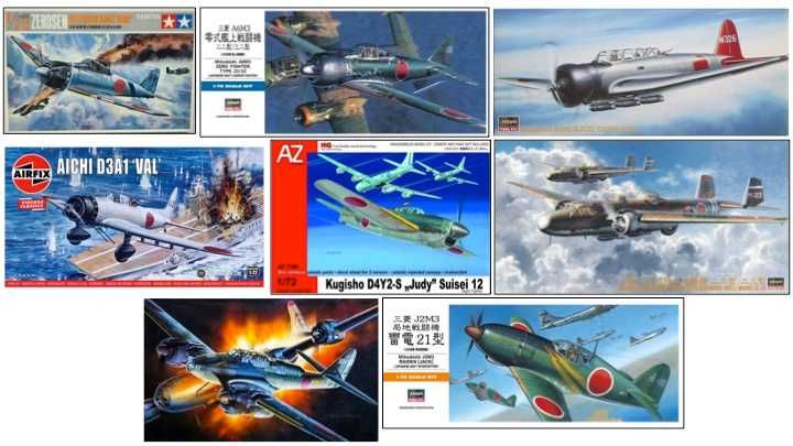Kits 1/72 Aviões Japoneses e Chineses
