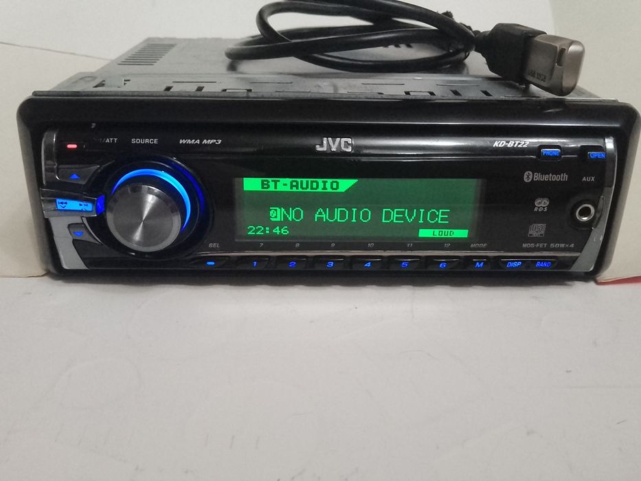 Автомагнітола jvc kd-bt22,pioneer кeh-p14rds із bluetooth audio,usb,ві
