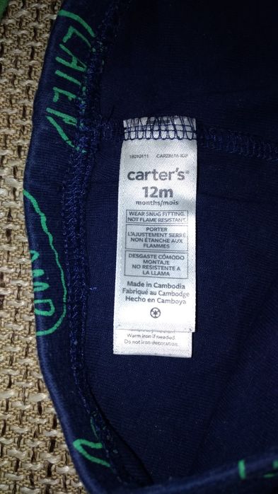 Piżamy Carter's 2-pak aligator rozm. 74-80 (12 m.)