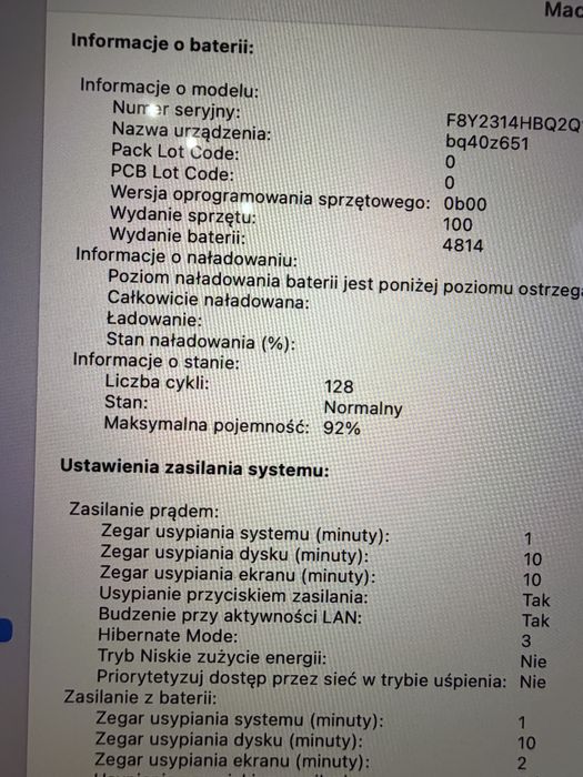 Macbook Pro 14 M1 16/512gb Stan Idealny Bateria 92%