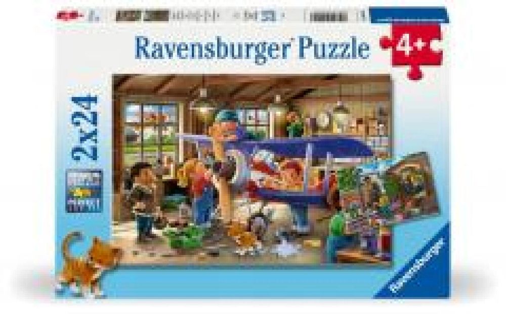 Puzzle dla dzieci 2D: Mechanicy w akcji 2x24el pudełko,