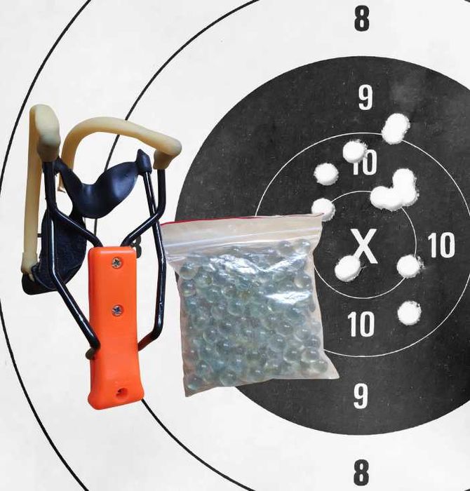 Proca typu Vortex, Mała + 200 kulek szklanych