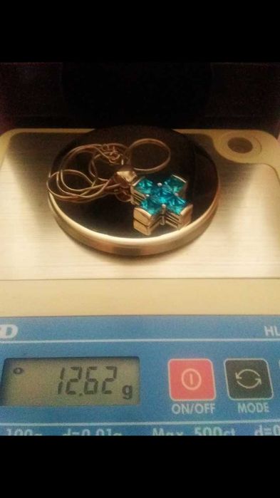 Серебряные колье,крест и подвеска с  цветными фионитами,925пр.Италия