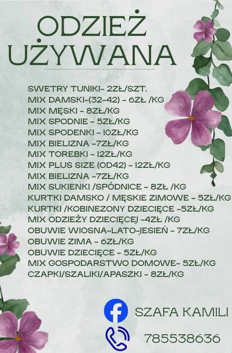 Odzież używana sortowana