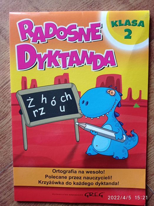 Ortografia w zagadkach, wyścig ortograficzny, dyktanda, ćwiczenia