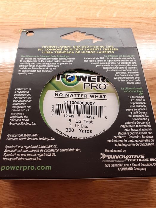 Power pro spectra 0,13mm 275m produkcja USA, 8lb 300yd