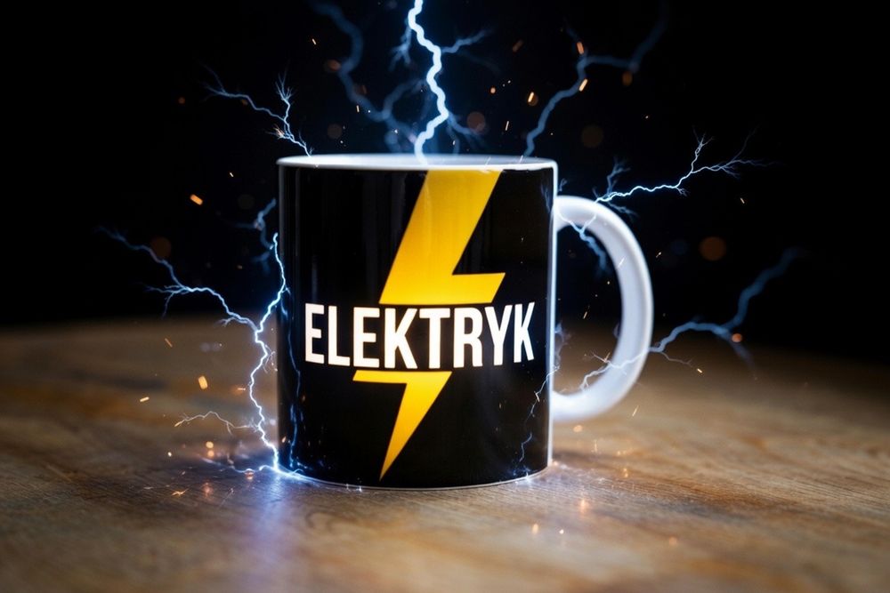 Prezent dla elektryka smieszny kubek dla zlotej raczki tat wujka