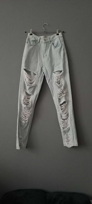 SHEIN oryginalne jasne bawełniane jeansy musthave 2022 XS
