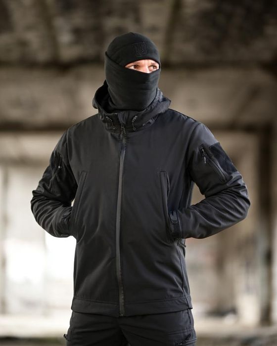 Тактичний чорний Softshell комплект 5 в 1 LUNAR чоловічий 5 речей