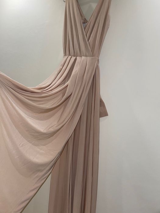 Sukienka wieczorowa, Loola, beżowa