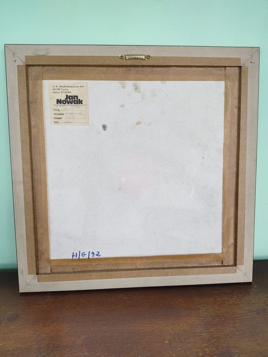 Jan NOWAK (Tychy) - Obraz "CYRK VIII" 1986 r. (40x40 cm)