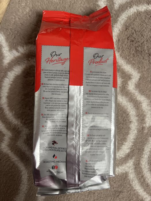 Kawa lavazza ziarnista qualita rossa 500g włoska jakość