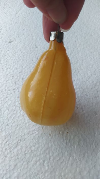 Stara bombka PRL plastikowa gruszka
