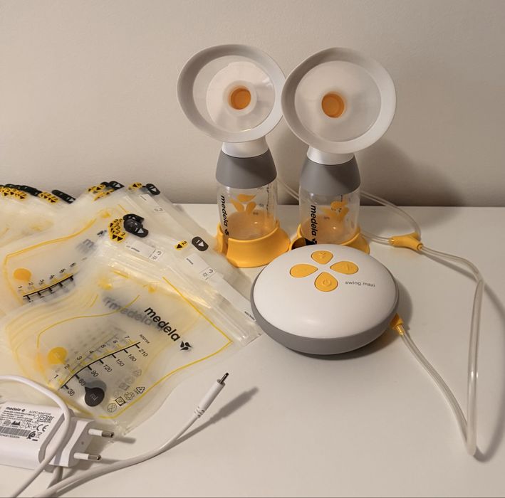 Extrator de leite Medela Swing Maxi + 80 sacos +  2 frascos extras