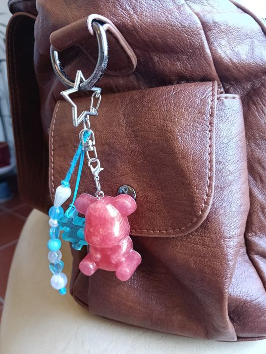 Bag charm artesanal urso