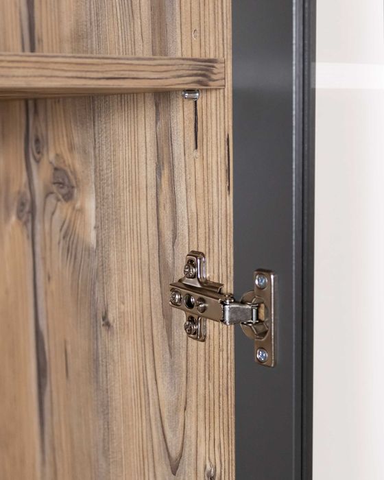 Witryna przeszklona wysoka do salonu 79,5 × 40 × 206,4 cm