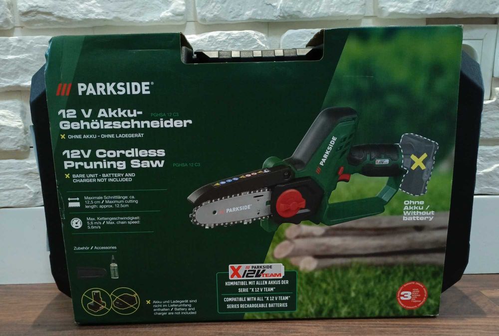 NOWA przecinarka piła pilarka łańcuchowa 12V, Parkside PGHSA 12 C3