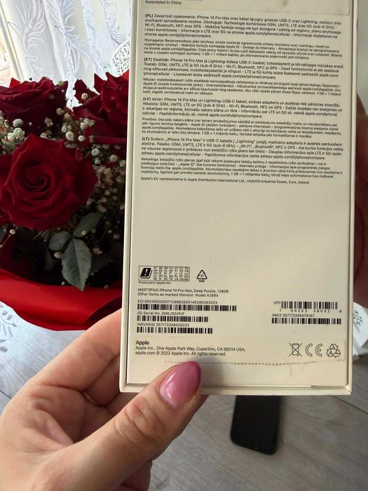 iPhone 14 Pro Max Deep Purple 128 GB model : A2894