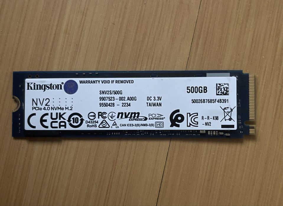 SSD-диск Kingston NV3 3D NAND 500GB M.2 (2280 PCI-E) NVMe x4