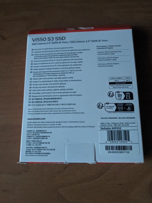 Verbatim SSD VI550 512GB SATA III 2,5'' dysk wewnętrzny