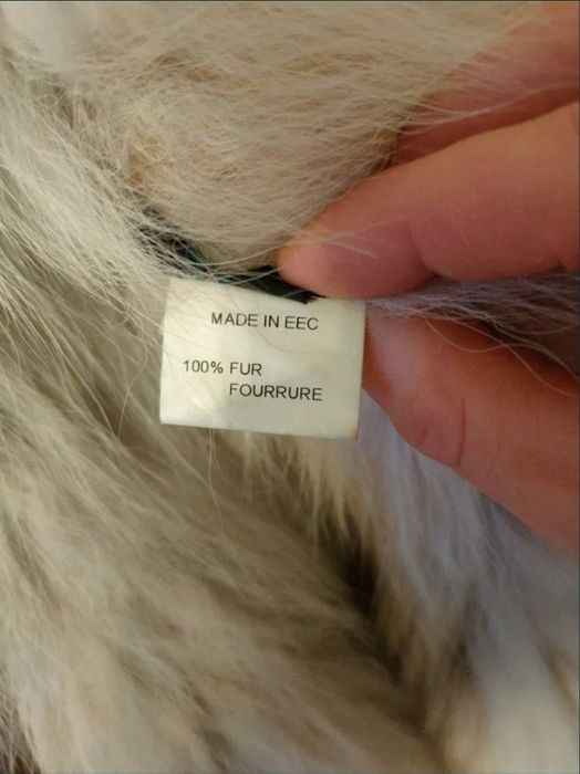 Futro z królika angorskiego.