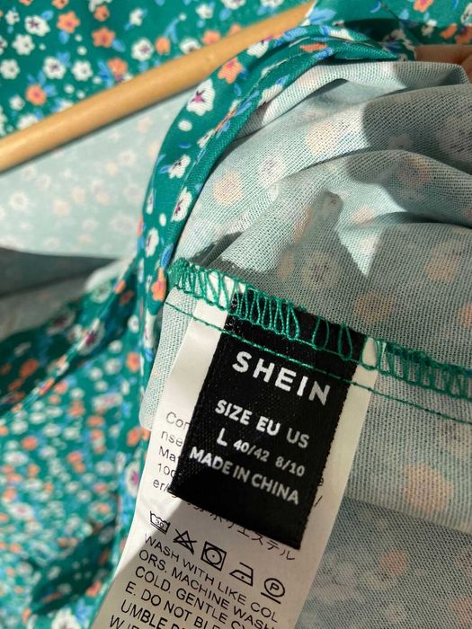 conjunto verde floral saia + top