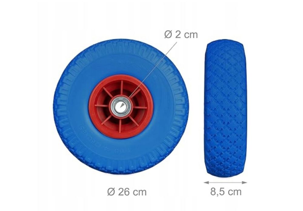 Kółka do wózka transportowego VidaXL 3.00-4 nowe