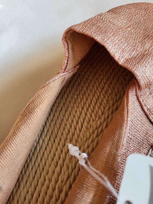 Buty letnie espadryle 37 wkładka 22 różowe pudrowy róż nowe metka