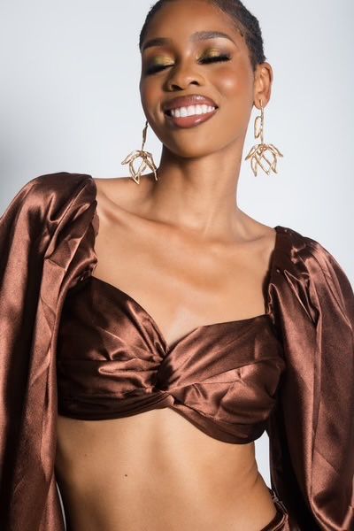 Топ блуза Zara топ з довгим пишним рукавом