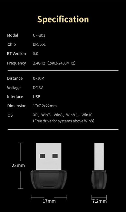 Mini adapter Bluetooth do komputera – bezprzewodowa wygoda!