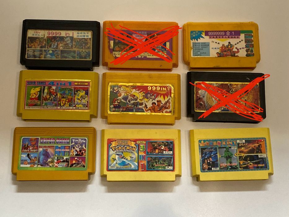 Картріджі для ігрової приставки денді 7 шт (Famicom) 8bit