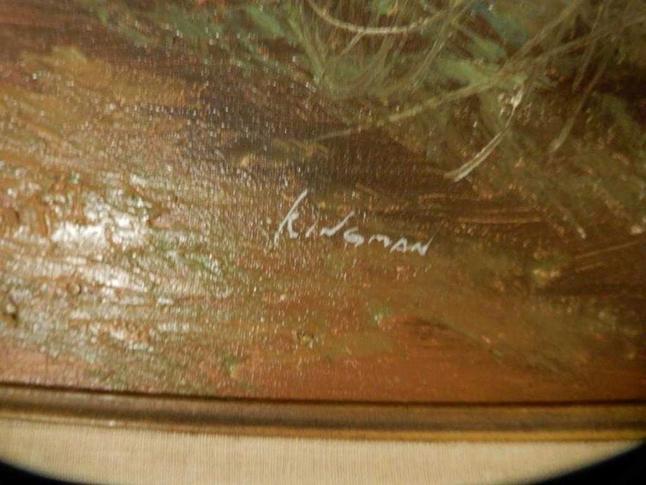 Potężny Obraz Olejny 111x80 – Eugene KINGMAN (1909-1975) – USA – Grube Impasto
