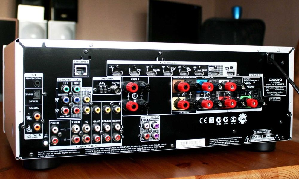 Mocny amplituner Onkyo Tx Nr 626 Bluetooth  WiFi wzmacniacz 160 watt kino domowe