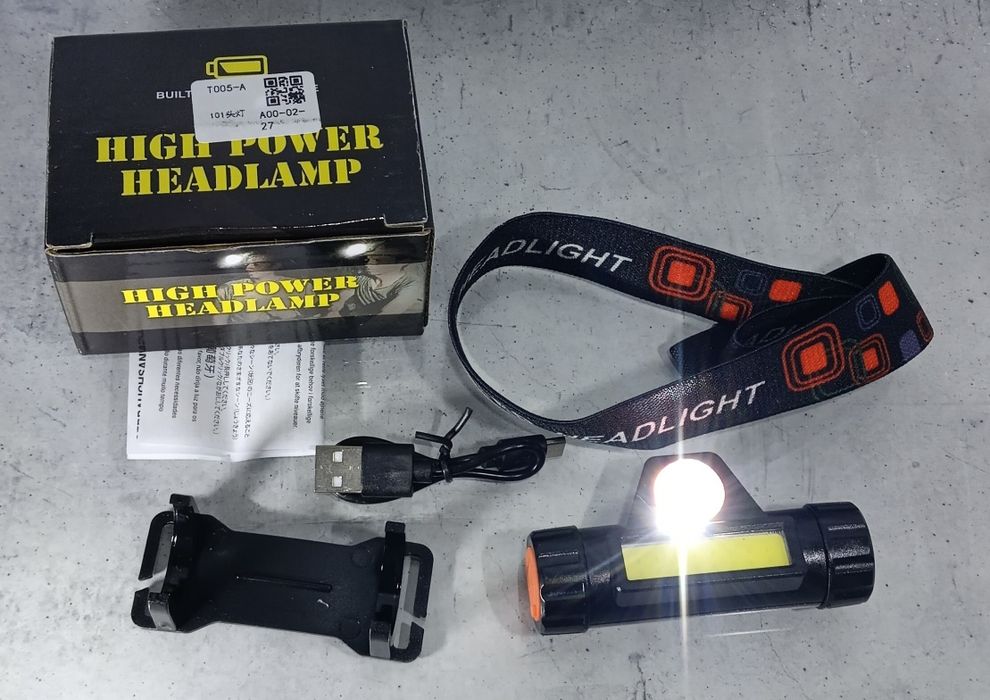 Ліхтар акумуляторний налобний