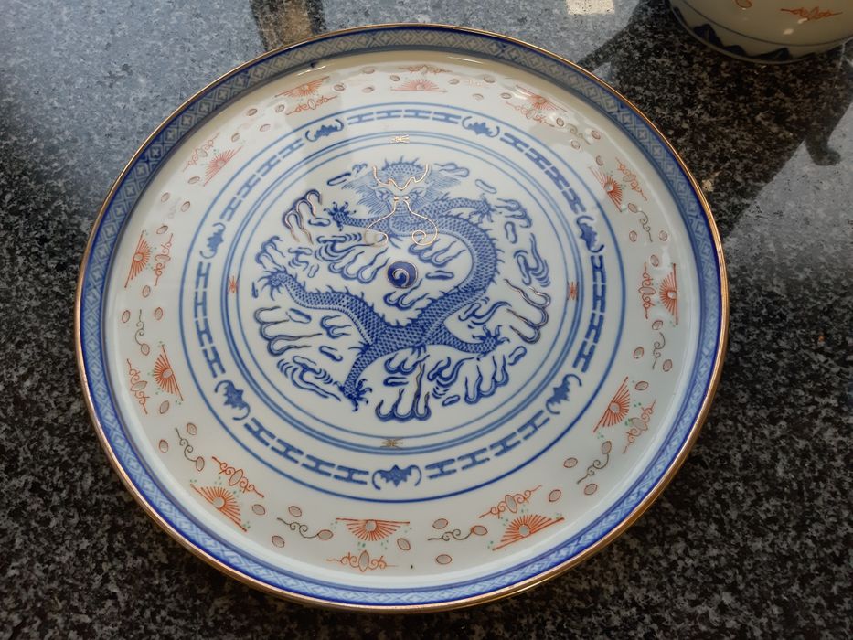 Conjunto de chá de porcelana chinesa "bago de arroz"