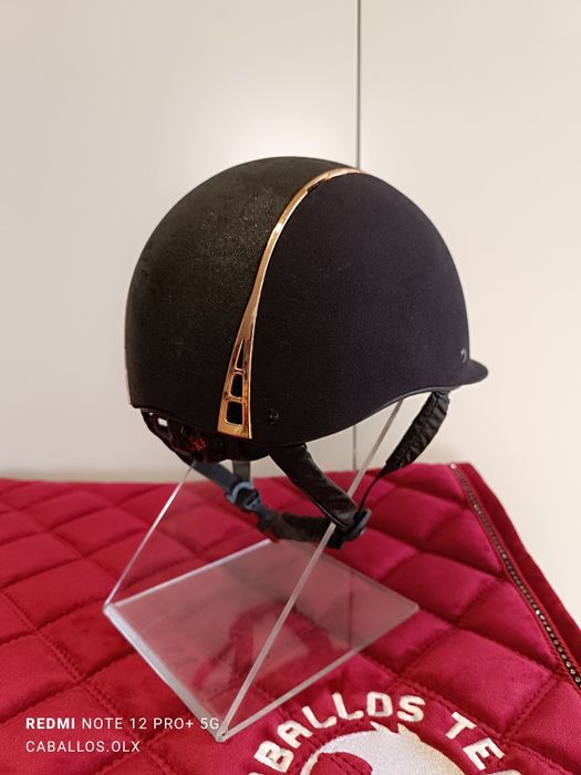 55;56;57 Kask jeździecki KnightsBridge czarny rosegold