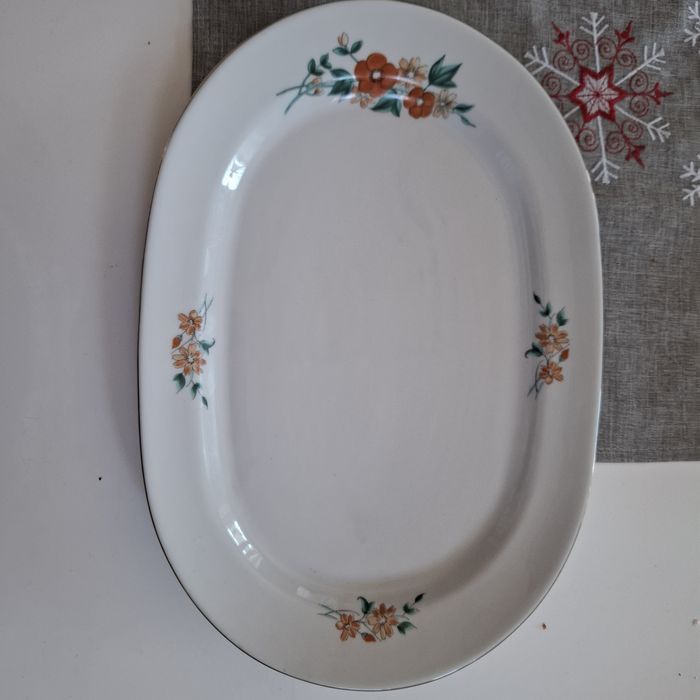 Duży półmisek wawel kwiaty prl 33 X 23 cm