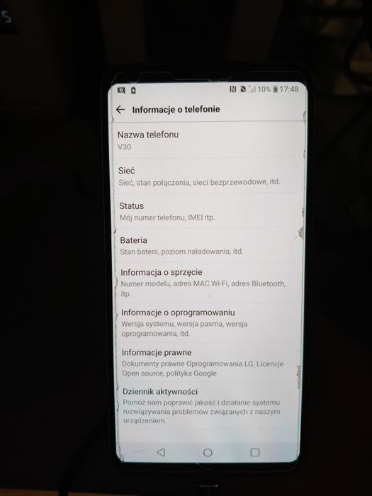 Smartfon LG v30 100%sprawny