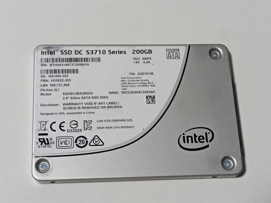 200Gb MLC SSD накопичувач Intel S3710 2.5" SATA