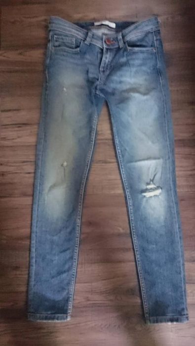 Spodnie jeansy dziury jak nowe Zara Basic 36