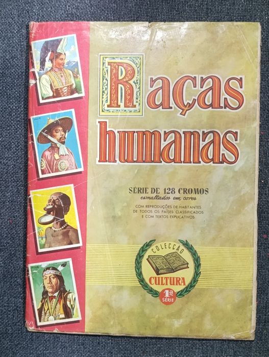 Antiga caderneta -Raças humanas
