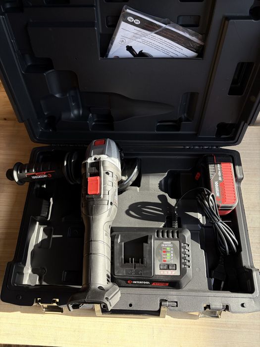 Шліфмашина кутова акумуляторна INTERTOOL WT-0366 20В,125 мм,10000об/хв