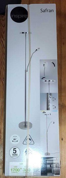 Lampa podłogowa LED Safran z lampką do czytania LED Inspire