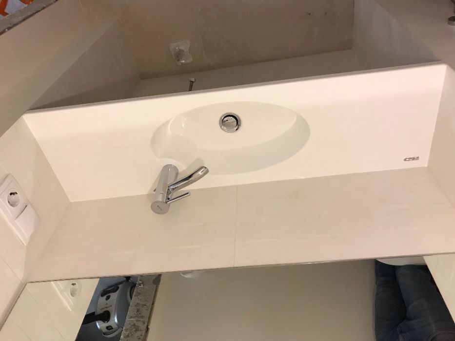 Умывальник со столешницей над стиральной машиной изготовление на заказ