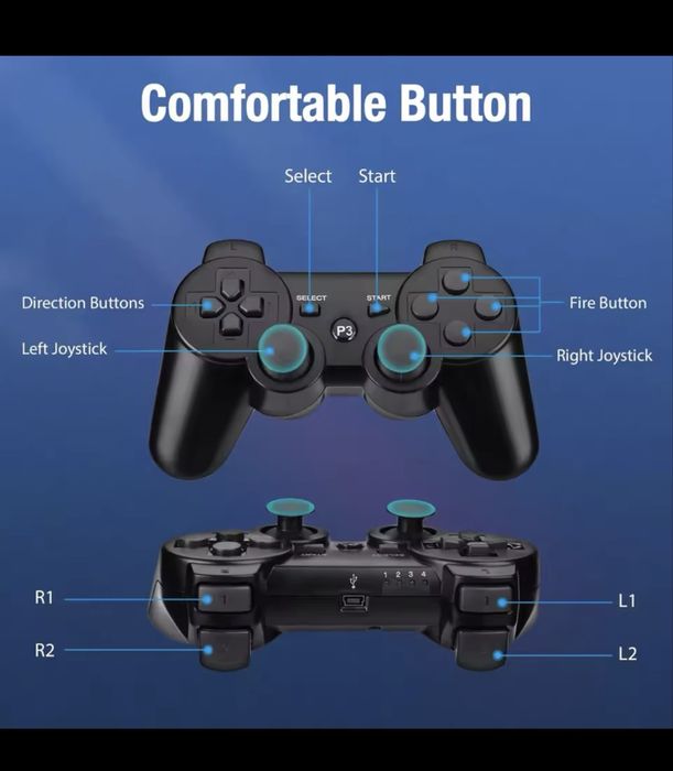 Бездротовий геймпад для PS3 / Bluetooth джойстик SIXAXIS