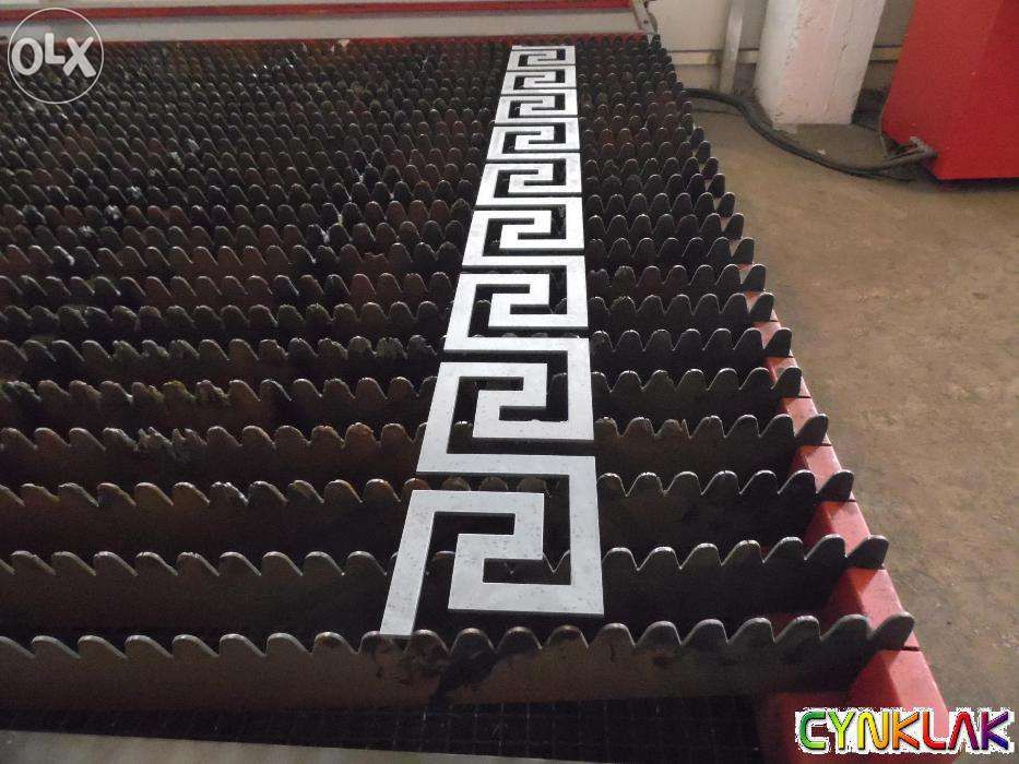Cięcie plazmowe CNC blach, profili - STÓŁ WODNY, CIĘCIE PLAZMĄ